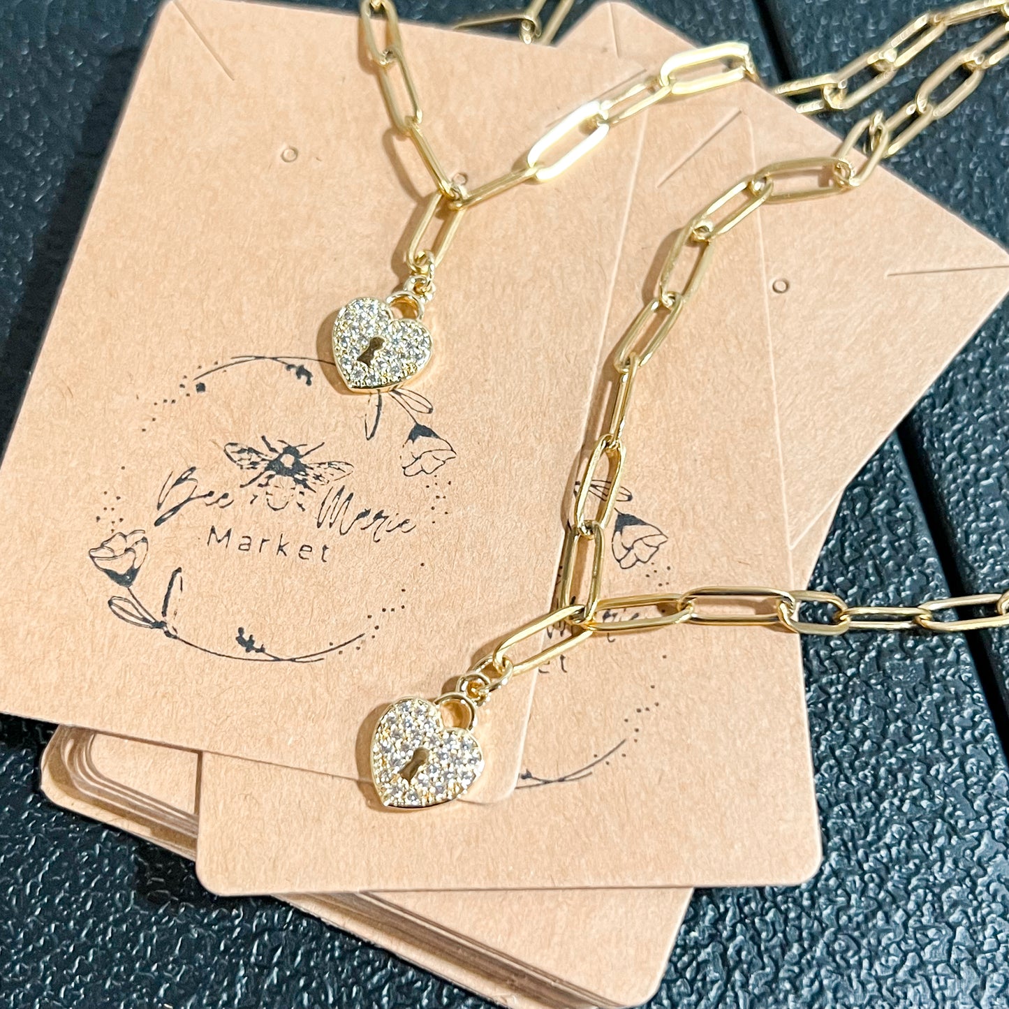 Locked in Love Dainty Heart Necklace