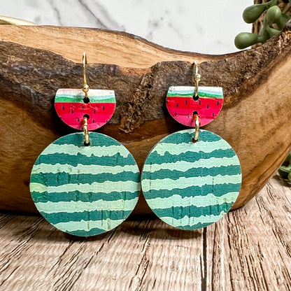 Watermelon Pop Round Earrings