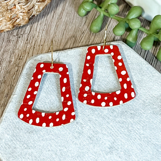 Cherry Doodle Dot Cutout Hoops