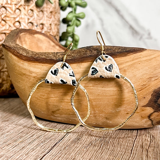 Love Note Hammered Hoops