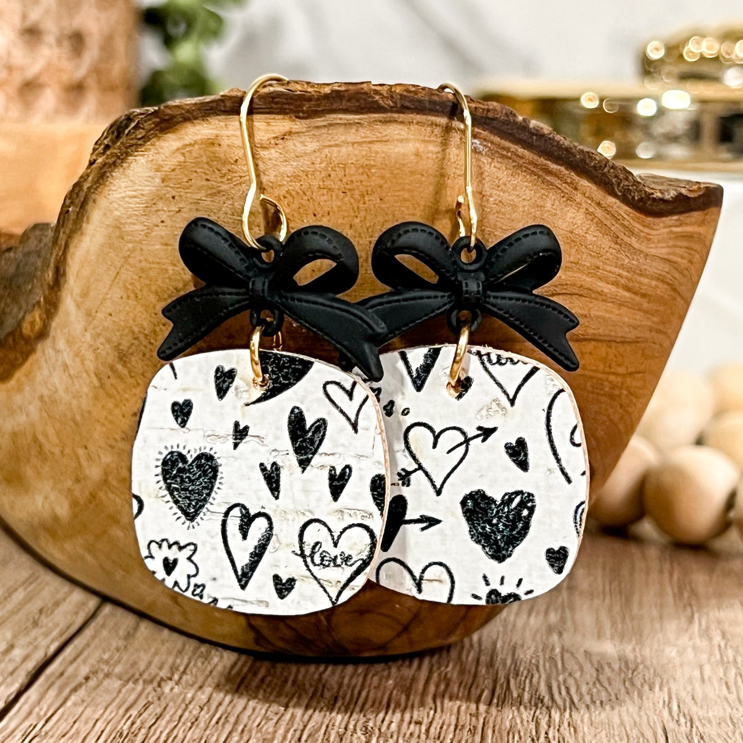 Love Notes Bow Earrings