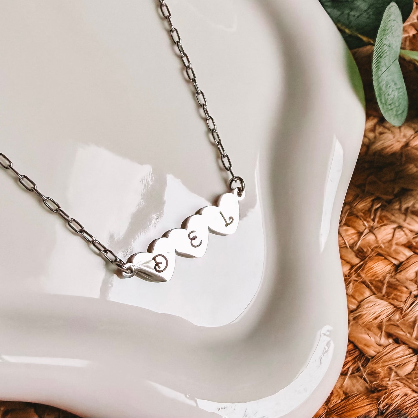 The You Are Loved Personalized Initial Heart Necklace