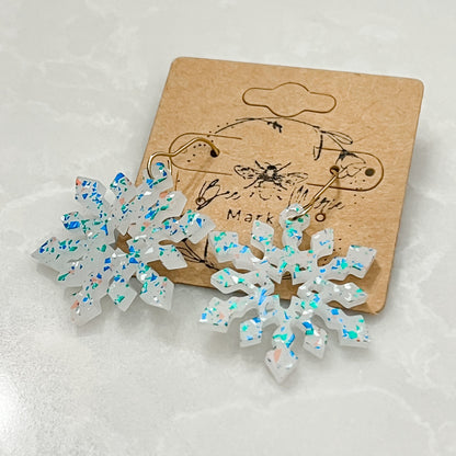 Winter Frost Snowflake Earrings