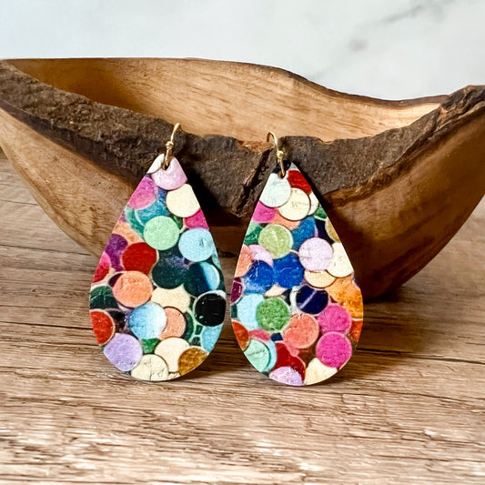 Confetti Teardrop Earrings