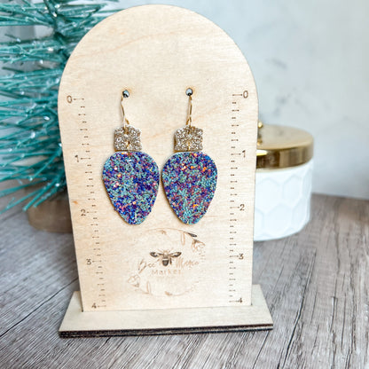 Mermaid Glitter Genuine Christmas Ornament Earrings