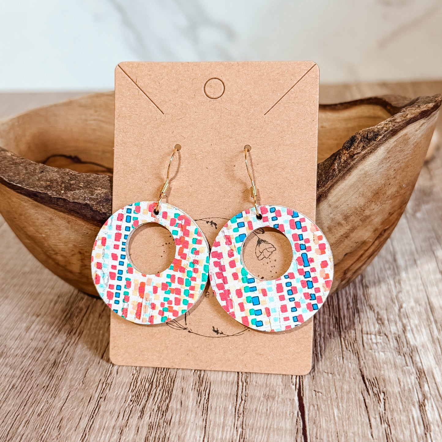Confetti Stripe Hoop Earrings