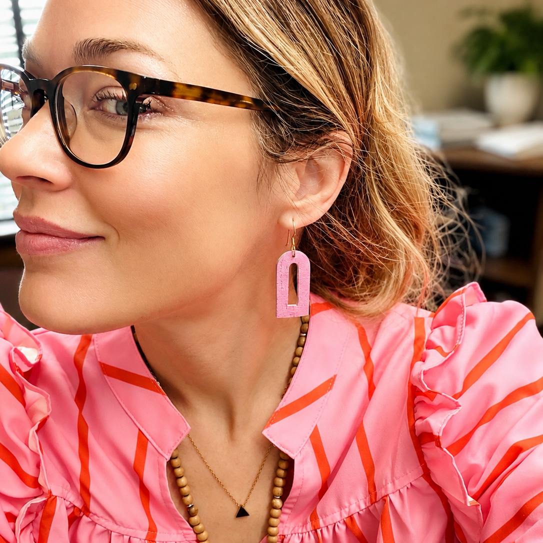 Petite Bubblegum Open Arch Earrings