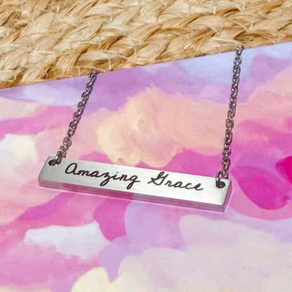 The Signature Engraved Bar Necklace