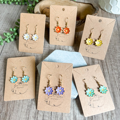 Daisy Enamel Charm Earrings