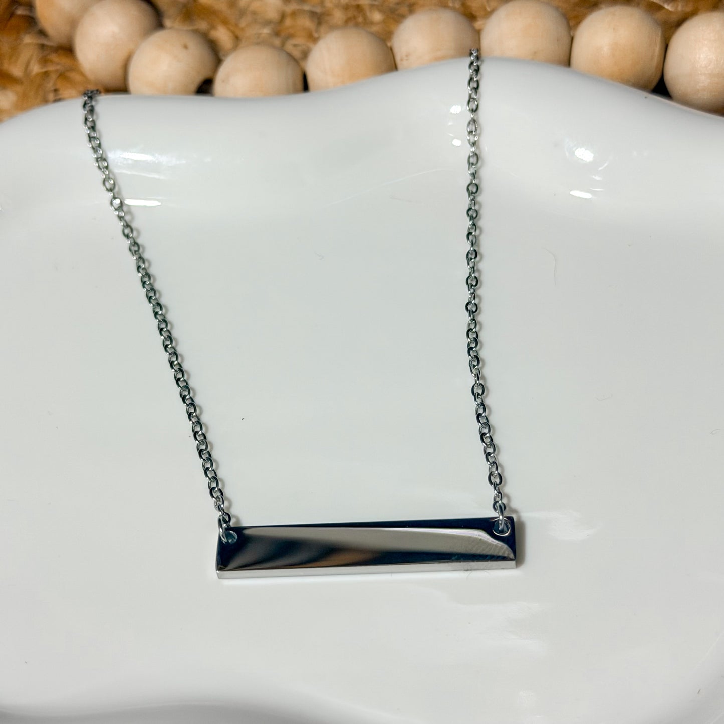 The Signature Engraved Bar Necklace