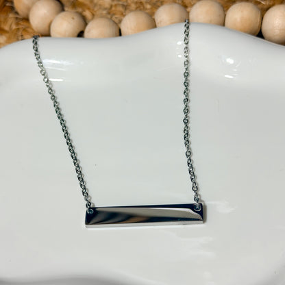 The Signature Engraved Bar Necklace