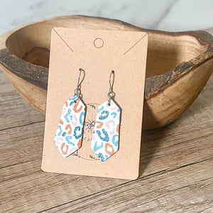 Sydney Animal Print Leather Earrings