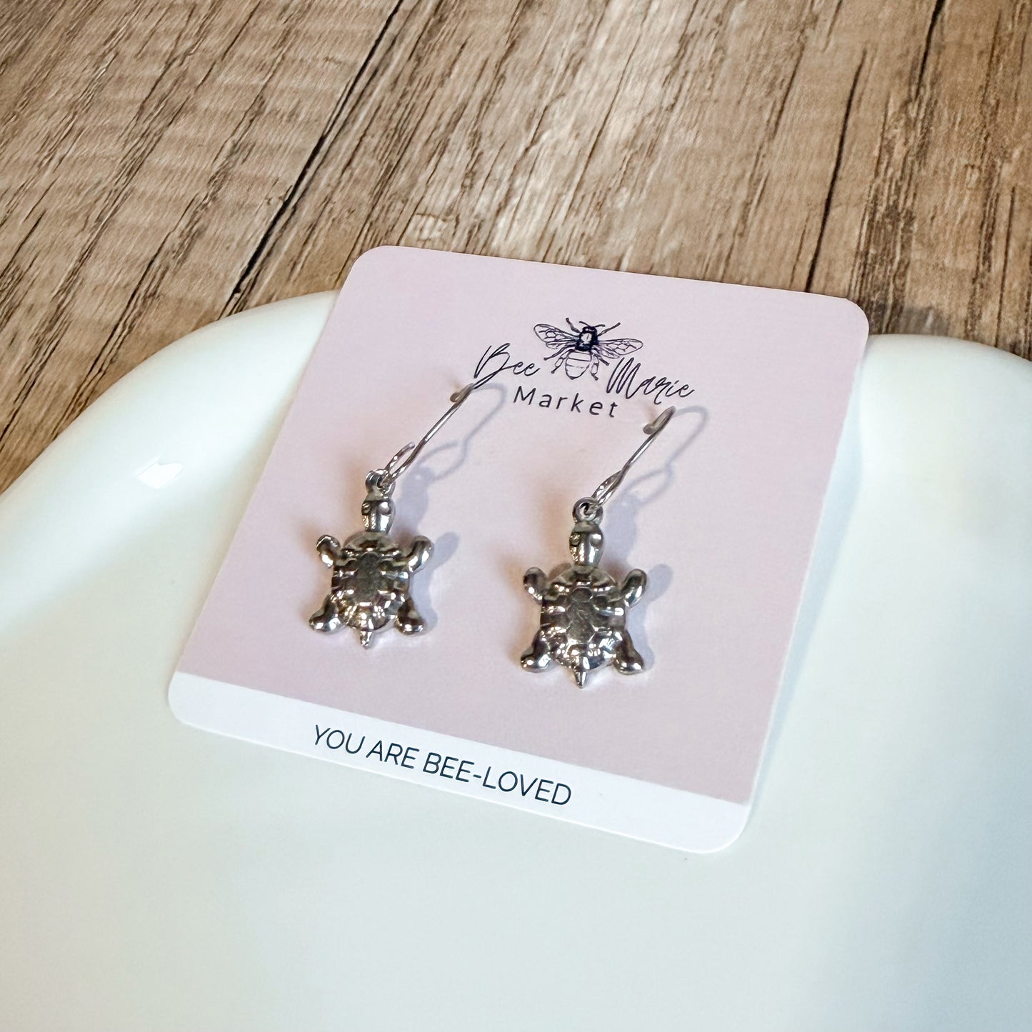 Waterproof Sea Turtle Earrings - Silver or Gold