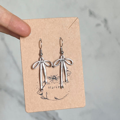 Dana Silver Bow Earrings