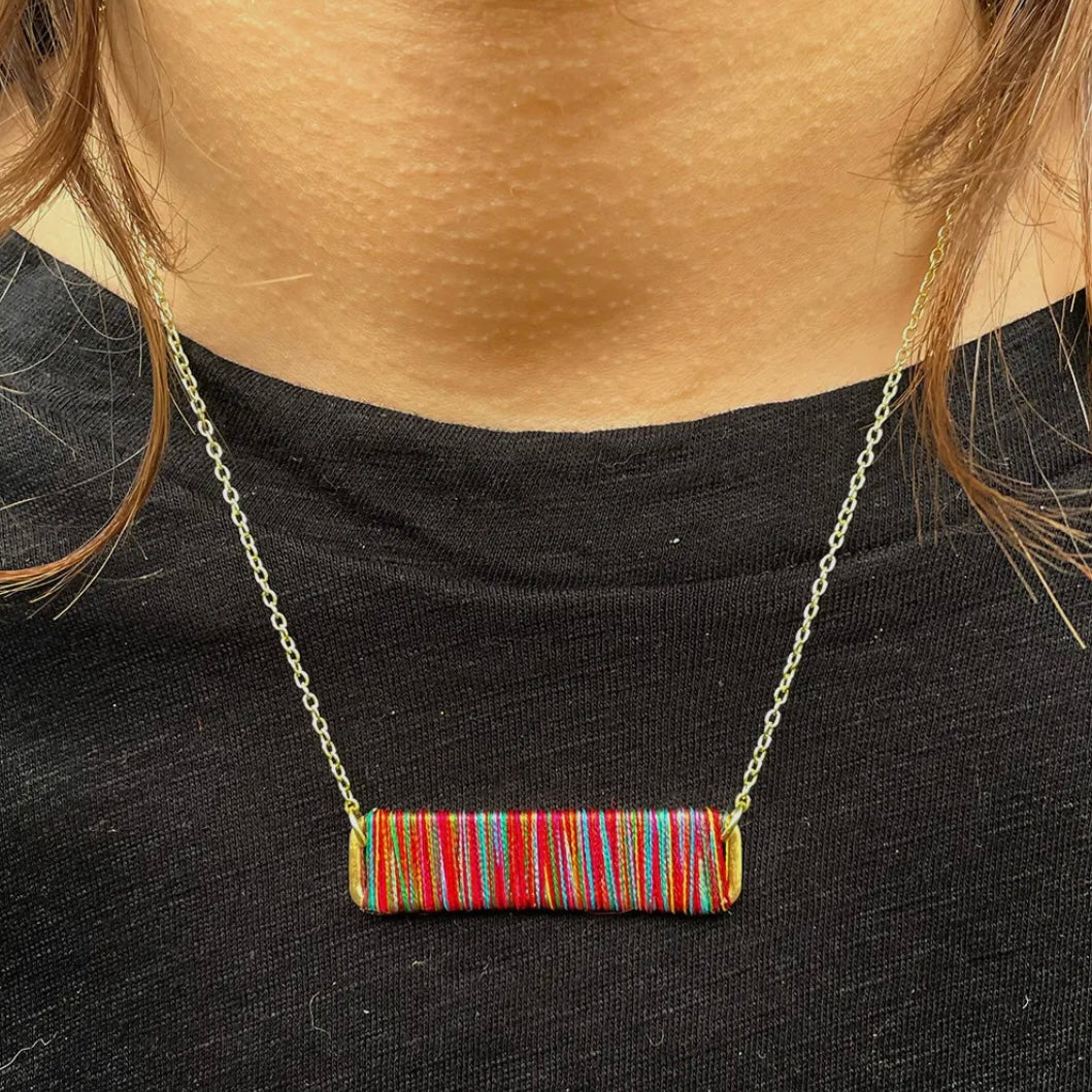 Raina Rainbow Bar Necklace