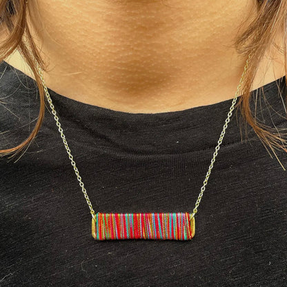 Raina Rainbow Bar Necklace