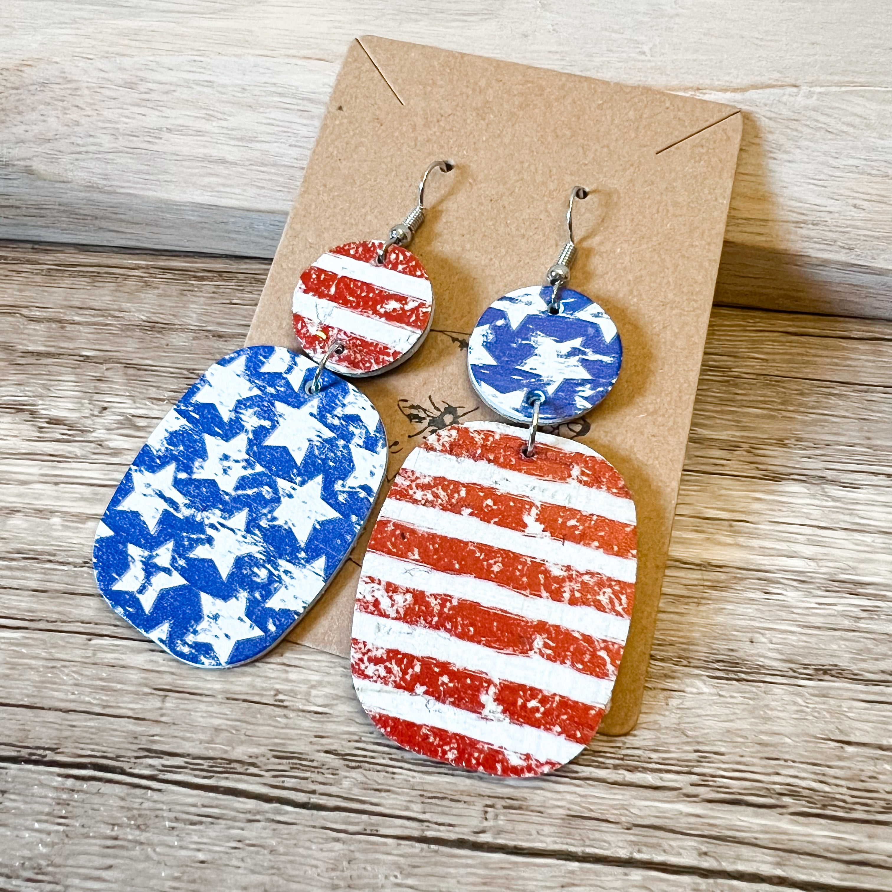 Double Sided Stars & Stripes Earrings