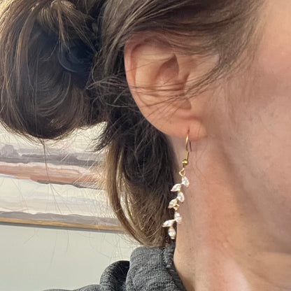 Crystal Vine Drop Earrings