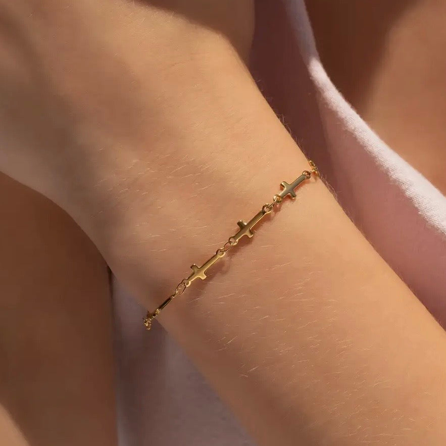 Faith Cross Chain Bracelet - Waterproof