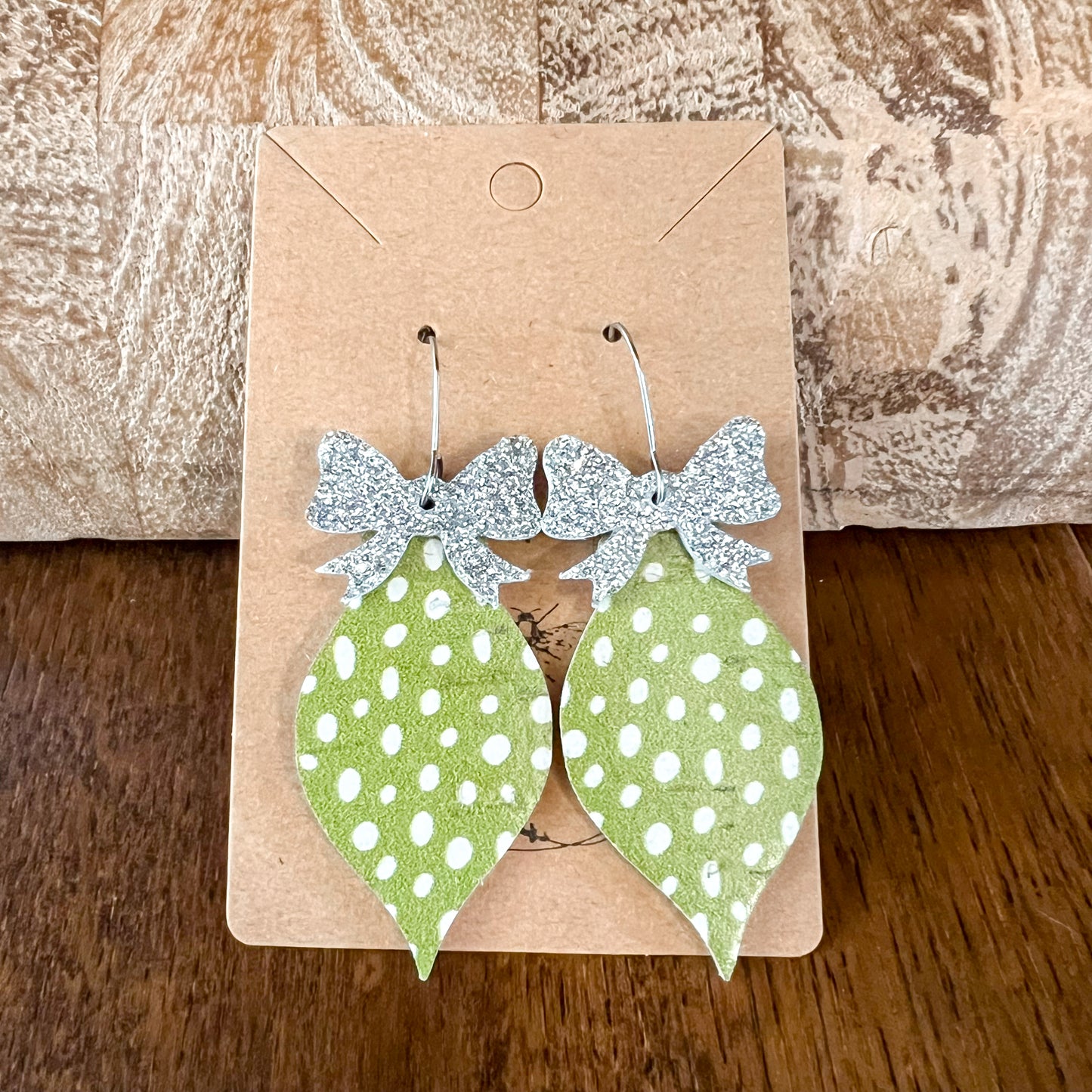 Lime Doodle Dot Ornament Drops