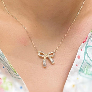 Simply Shine Bow Necklace