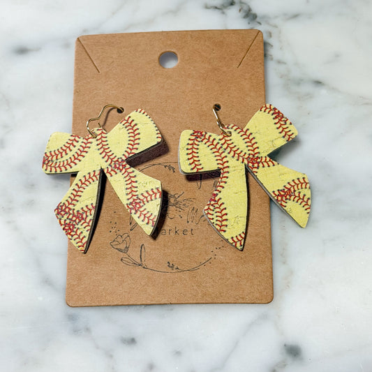 Home Run Softball Bow Drops