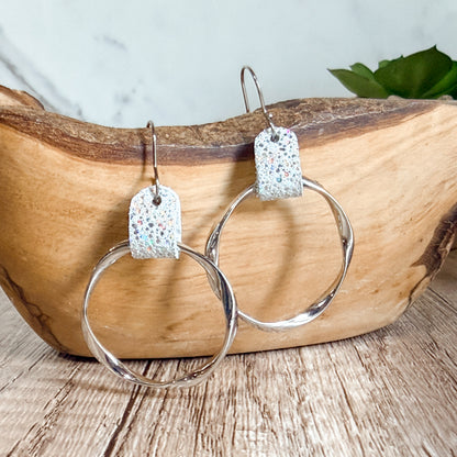 Twisted Moonlight Spark Hoops