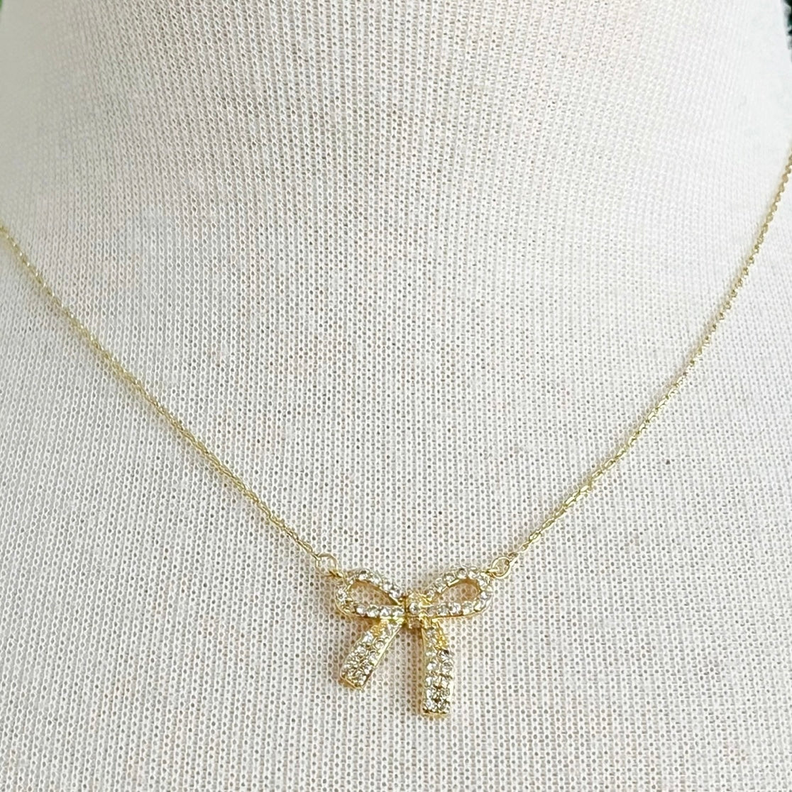 Simply Shine Bow Necklace