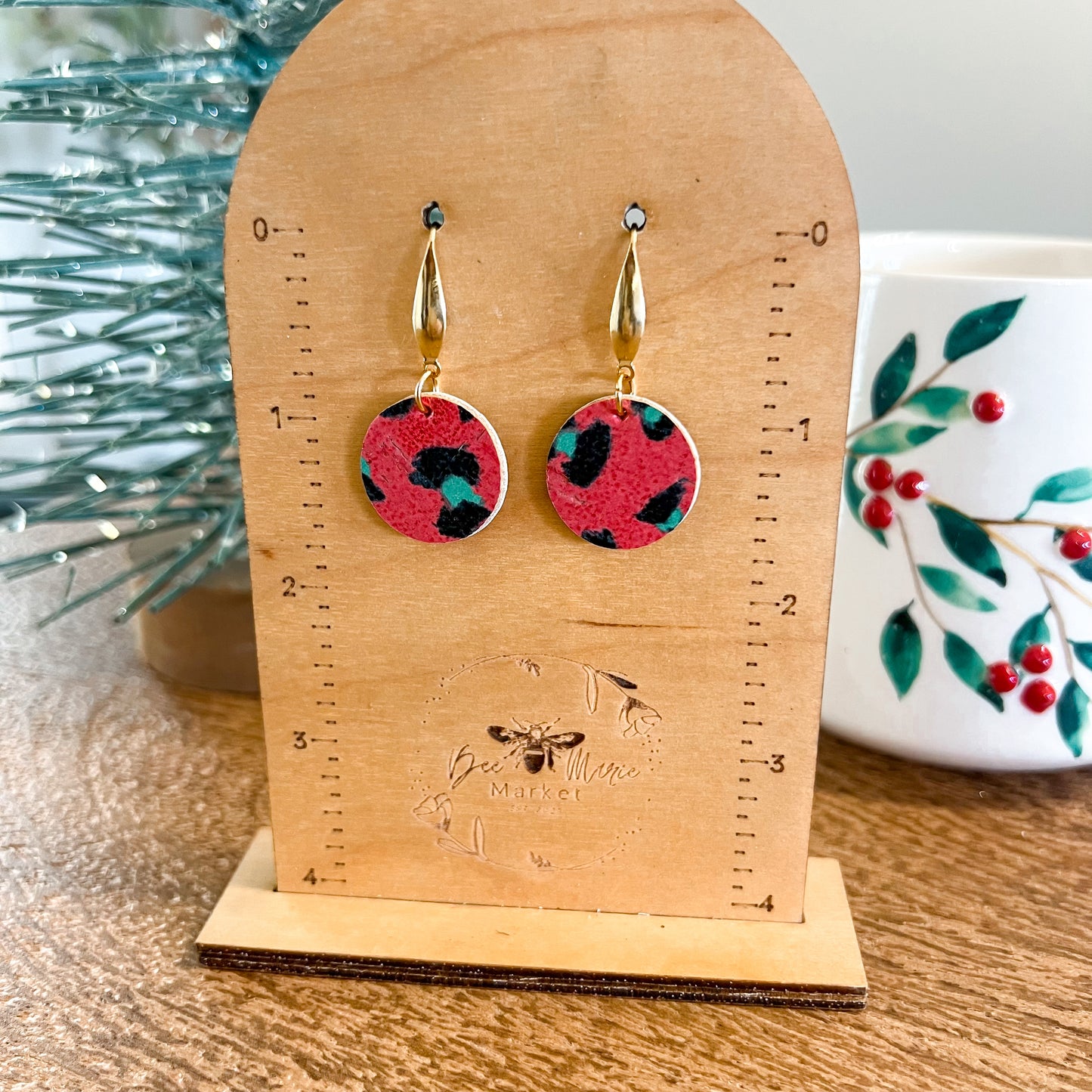 Red Animal Print Rounds