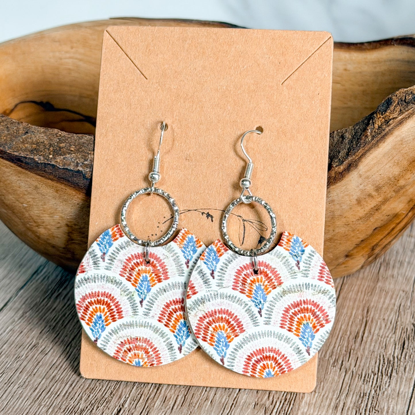Boho Bloom Leather Earrings