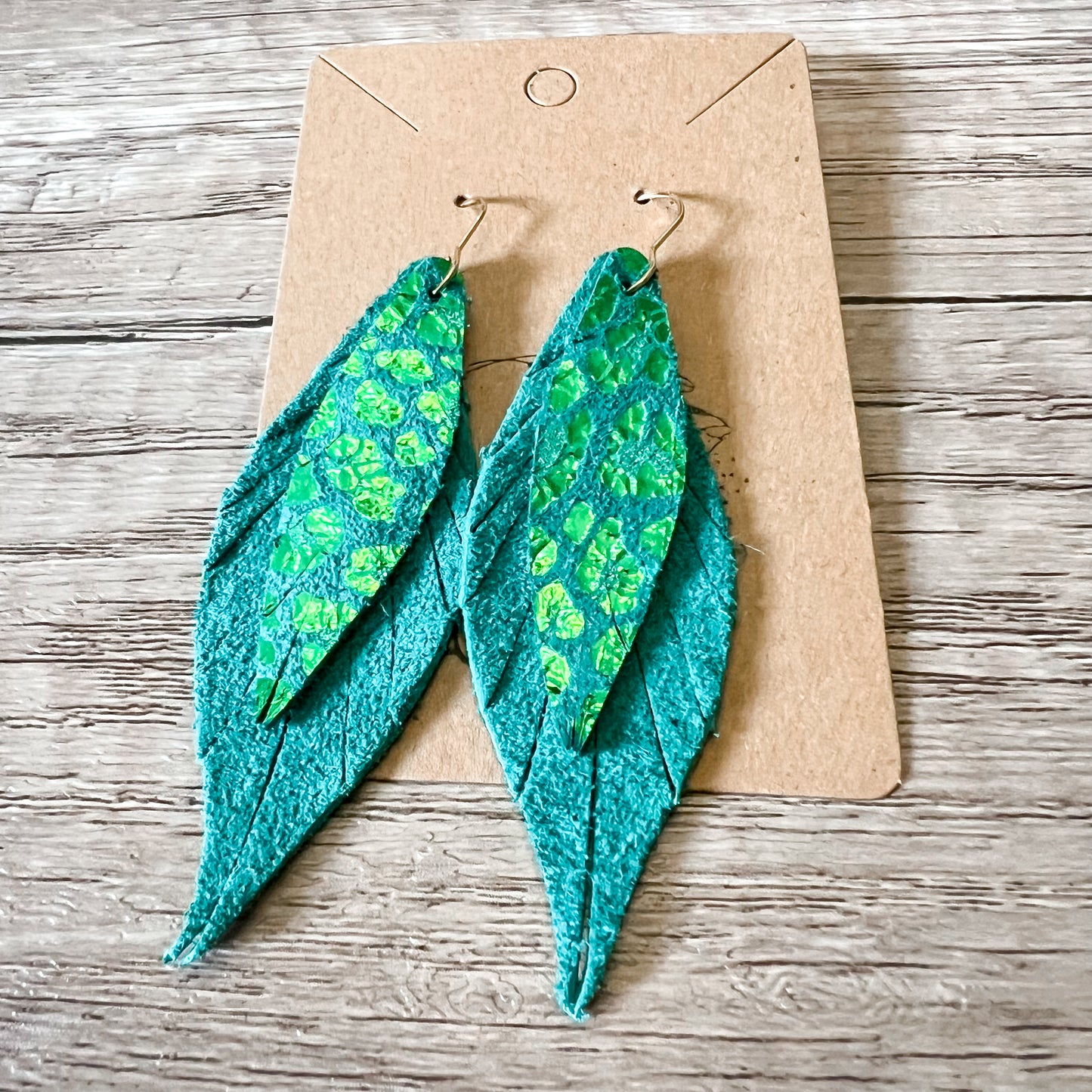 Emma Layered Leopard Suede Earrings