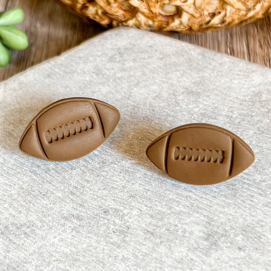 Clay Football Stud Earrings