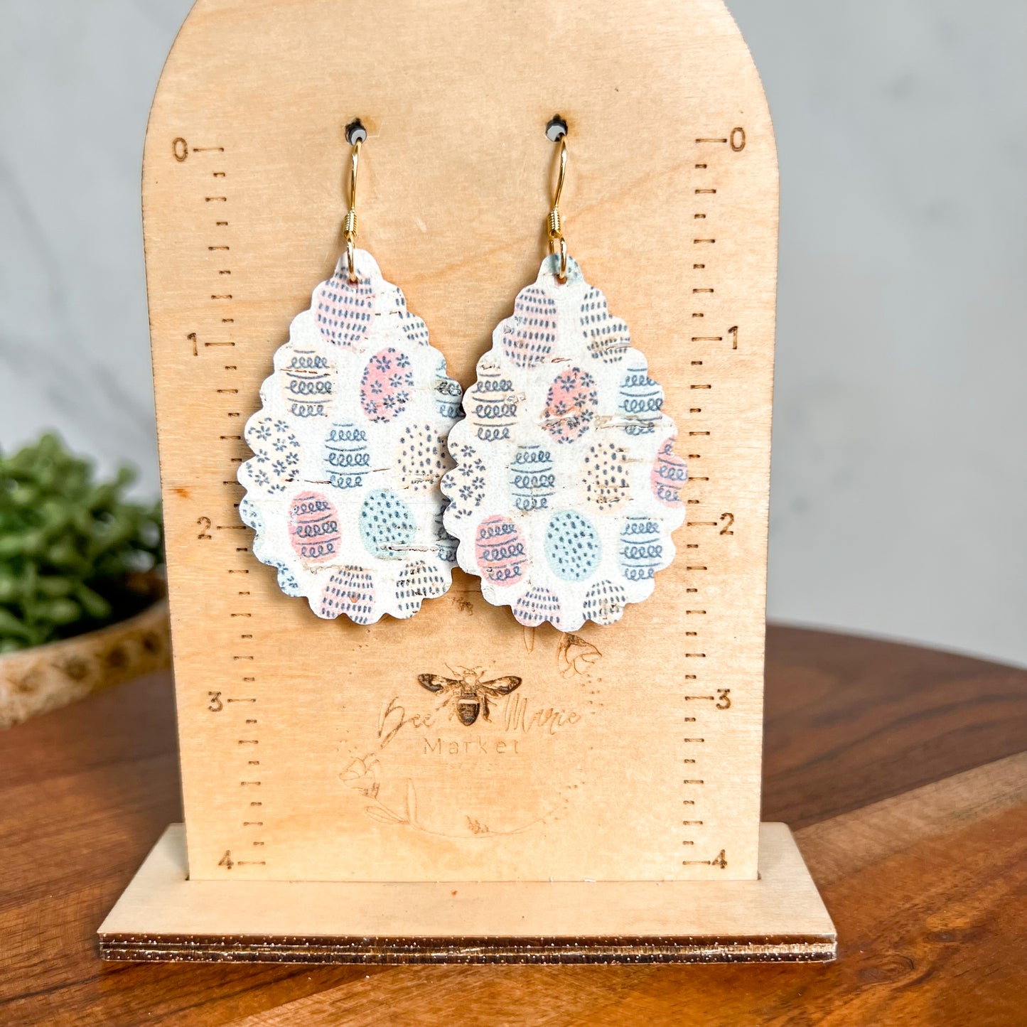 Ruffle Teadrop Easter Egg Dangles