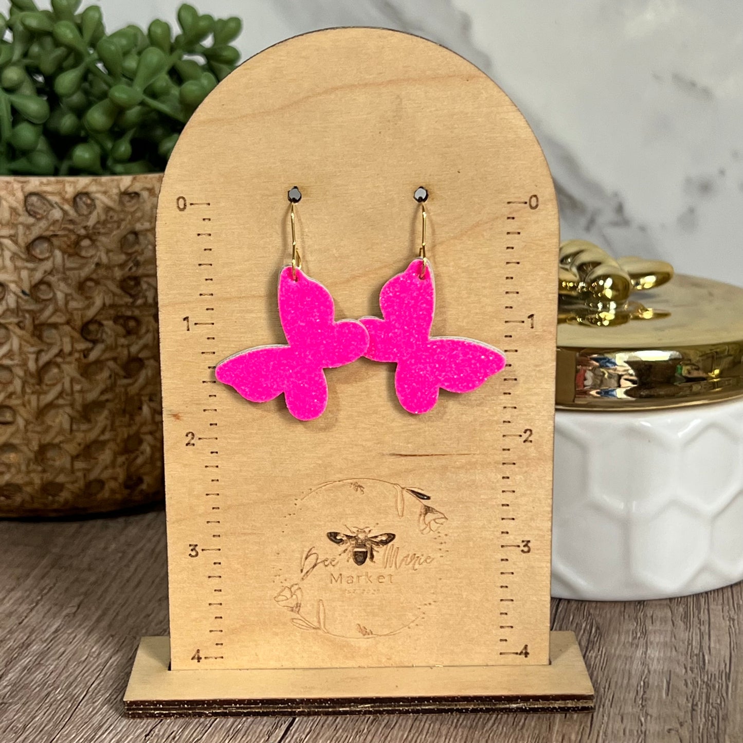 Glitter Butterfly Earrings