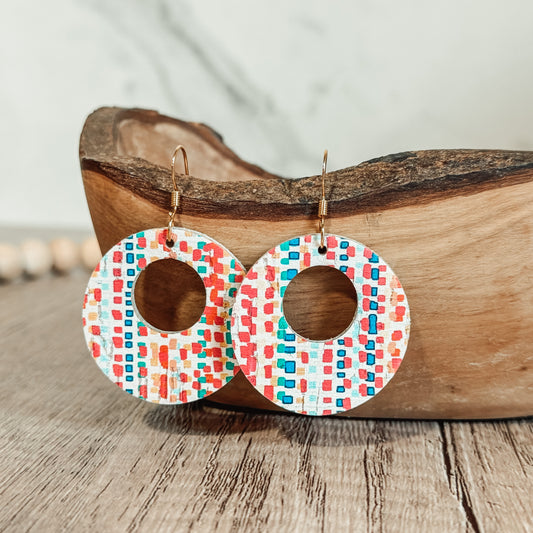 Confetti Stripe Hoop Earrings