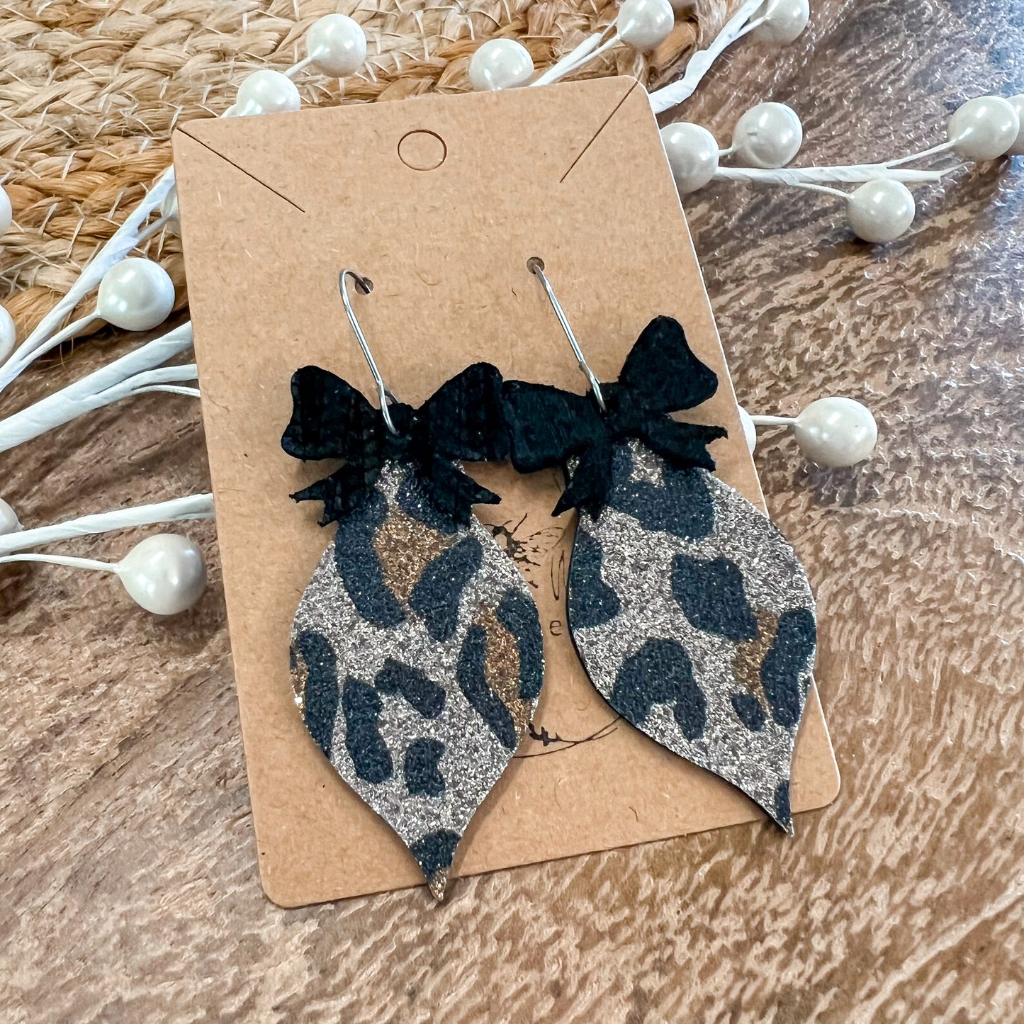 Shimmer Animal Print Ornament Drops