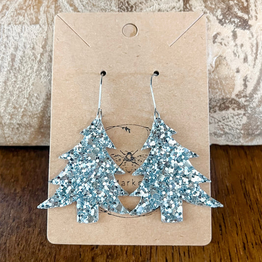 Frosted Glitter Christmas Trees