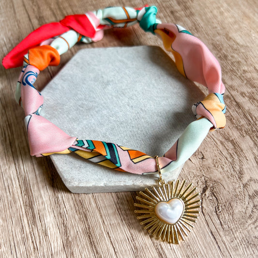 Heartburst Scarf Necklace