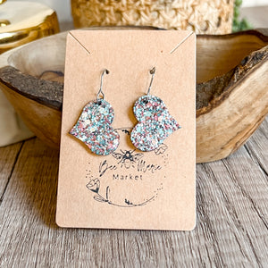 Riley Romance Glitter Heart Earrings