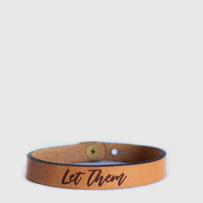 Let Them Leather Bracelet
