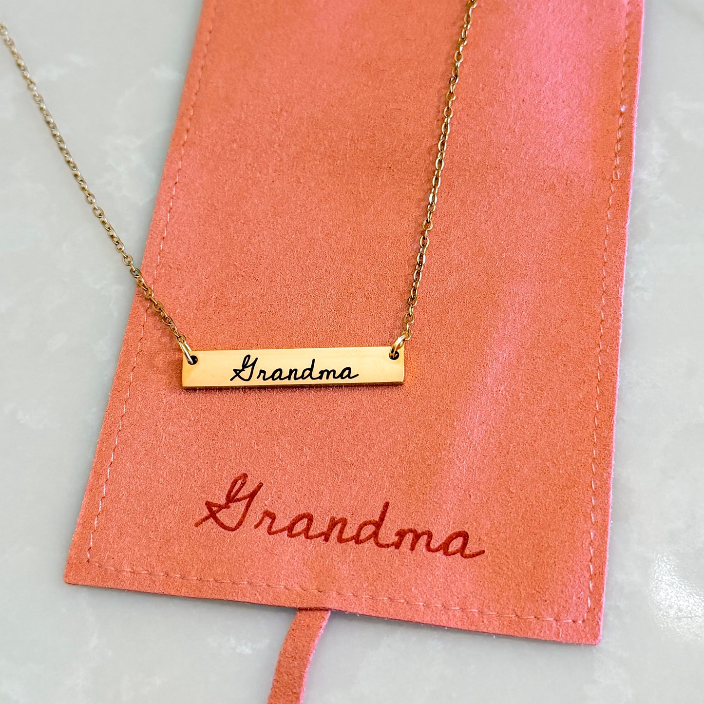 The Signature Engraved Bar Necklace