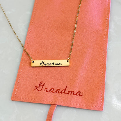 The Signature Engraved Bar Necklace