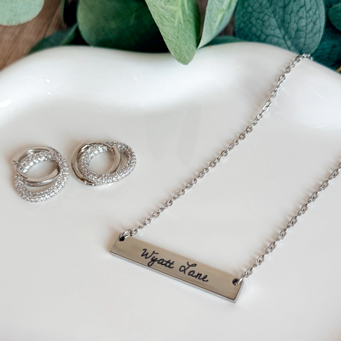 The Signature Engraved Bar Necklace