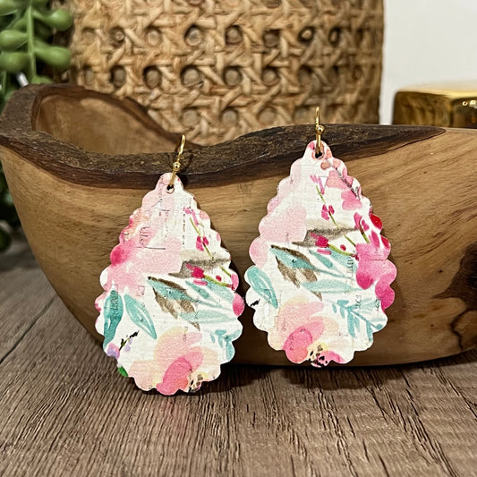 Kate Watercolor Ruffle Teardrop Earring
