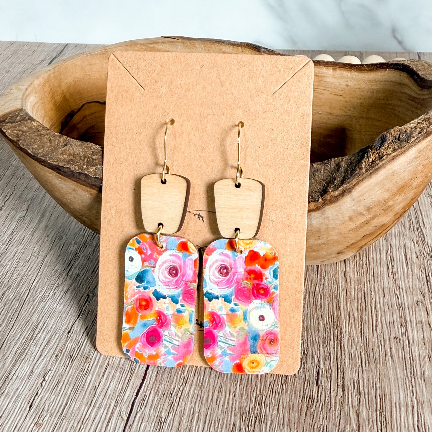 Floral Pop Barrel Earrings