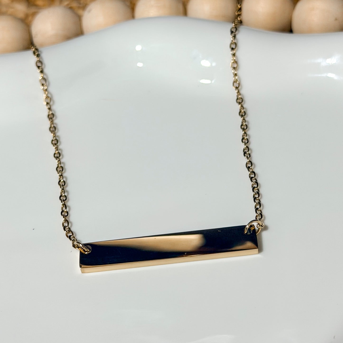 The Signature Engraved Bar Necklace