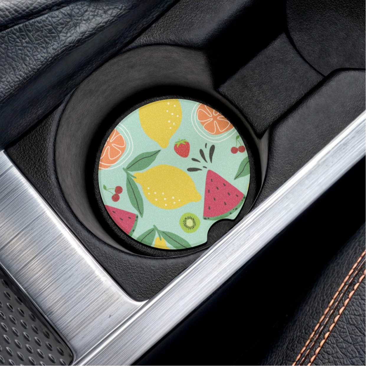 Fruity Summer Soapstone Car Coaster 30DC