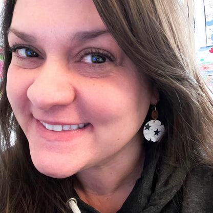 Handmade Round Star Earrings