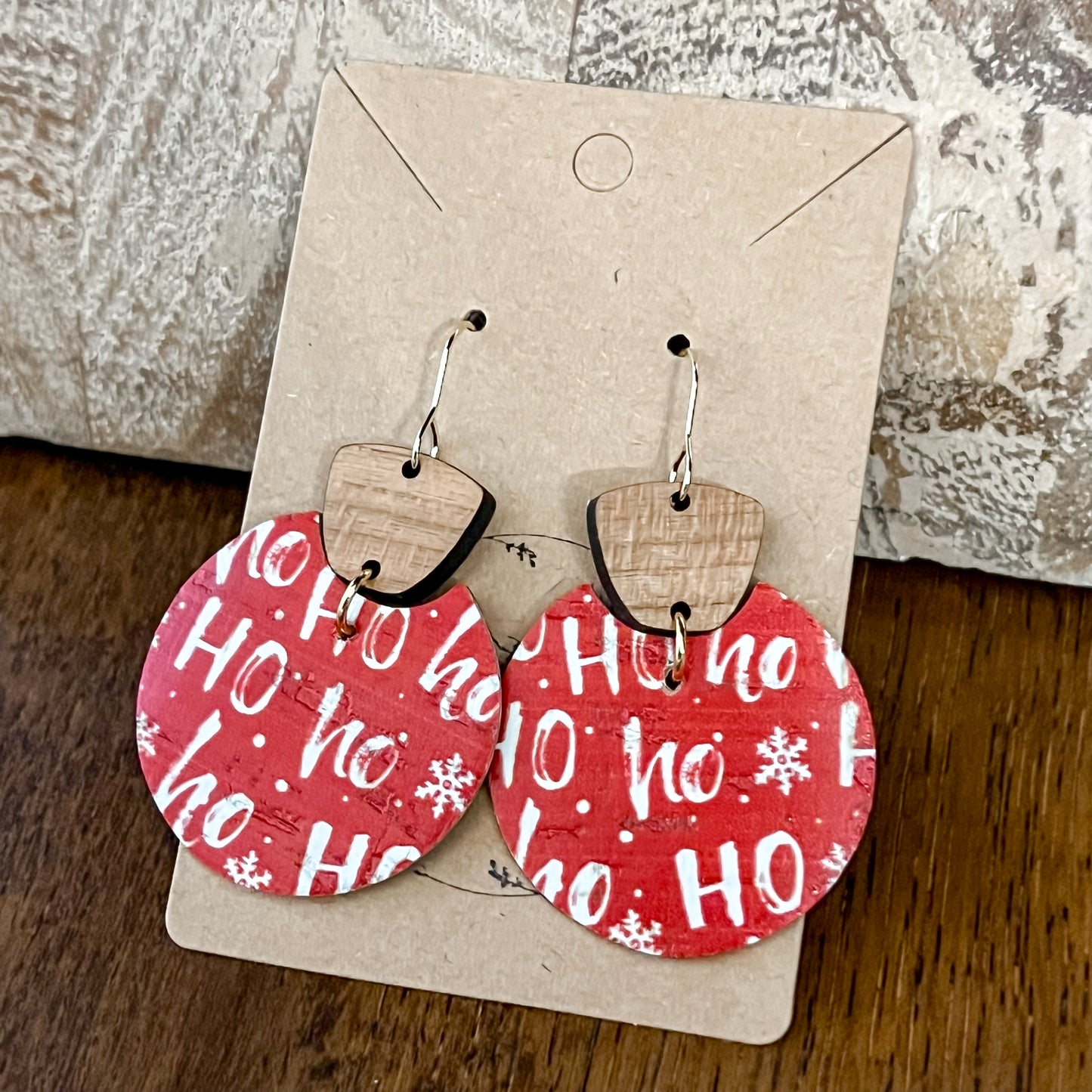 Ho Ho Ho Red Holiday Earrings