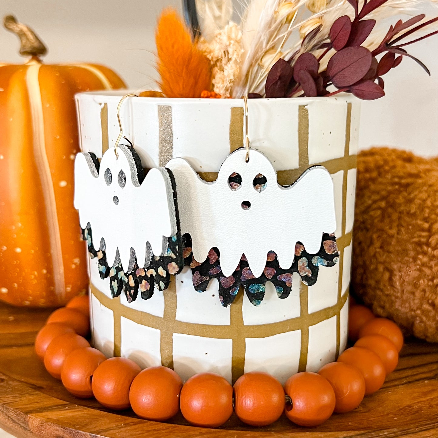 Holographic Ghost Sheet Earrings